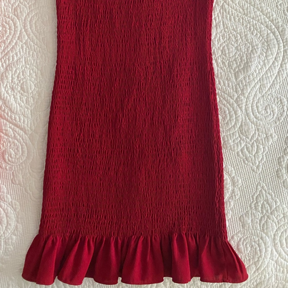 Red Summer Mini Dress - Picture 3 of 3